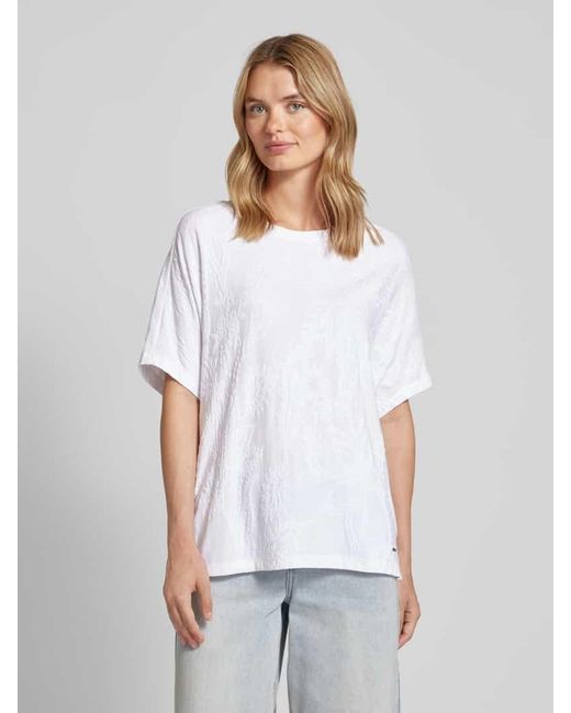 Brax White T-Shirt mit floralem Muster