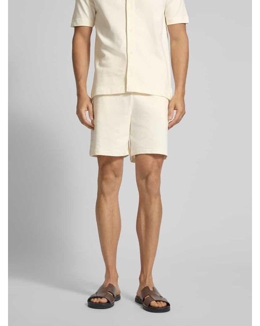 Gant Relaxed Fit Sweatshorts aus reiner Baumwolle mit Tunnelzug in Natural für Herren