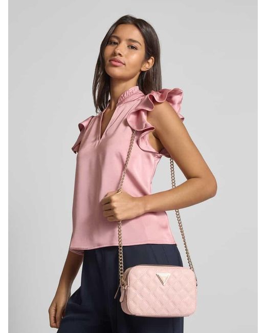 Guess Pink Handtasche mit Label-Applikation Modell 'GIULLY'