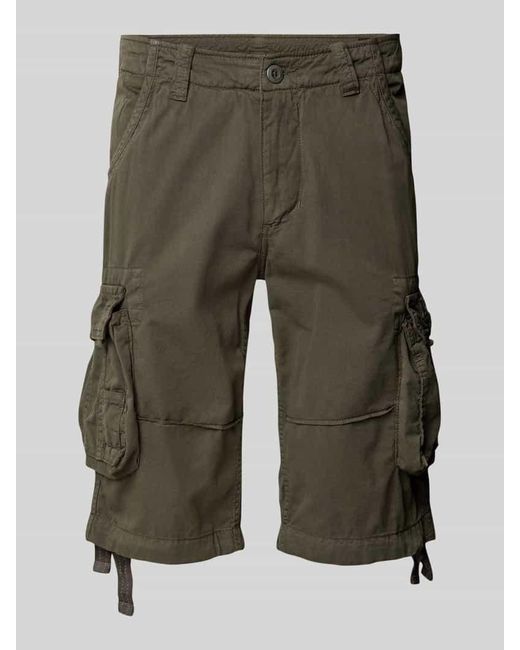Alpha Industries Bermudas mit Cargotaschen Modell 'JET' in Green für Herren