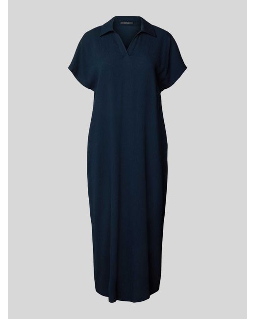 Opus Midi-jurk Met Platte Kraag in het Blue