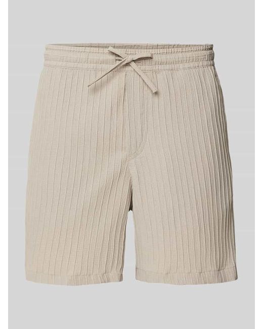 Jack & Jones Regular Fit Shorts mit Strukturmuster Modell 'JAIDEN MASSIMO' in Natural für Herren