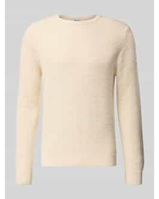 Review Gebreide Pullover Met Structuurmotief in het Natural voor heren