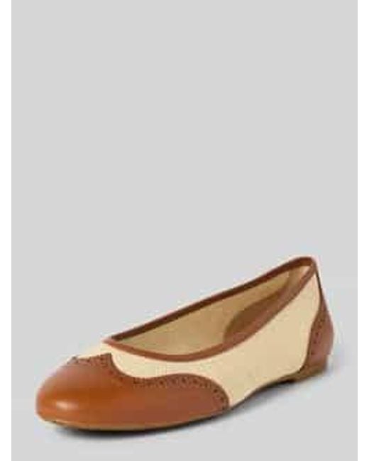 Ralph Lauren Ballerina's Met Gladde Zool in het Natural