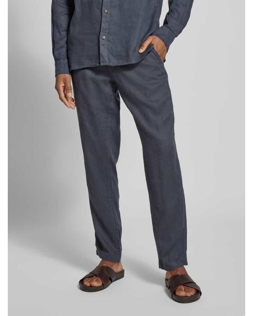 Mazine Regular Fit Leinenhose Mit Elastischem Bund in Blue für Herren