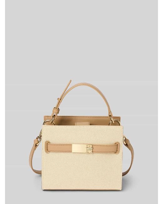 Tommy Hilfiger Natural Umhängetasche mit TH-Monogramm-Emblem