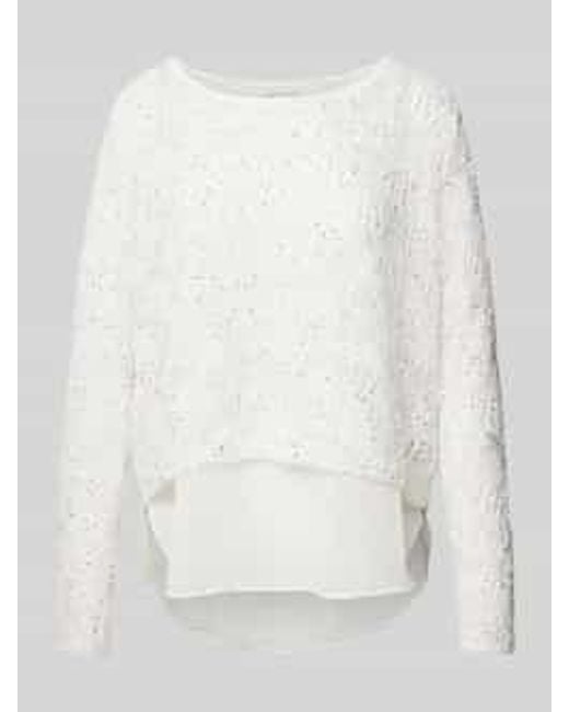 Apricot Regular Fit Gebreide Pullover Met Pailletten in het White