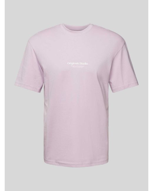 Jack & Jones T-Shirt mit Rundhalsausschnitt Modell 'JORVESTERBRO' in Pink für Herren