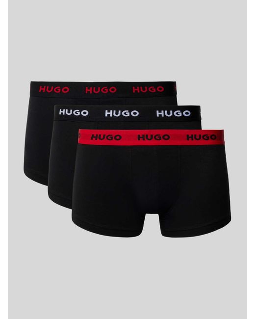 HUGO Boxershort Met Elastische Band Met Logo in het Black voor heren