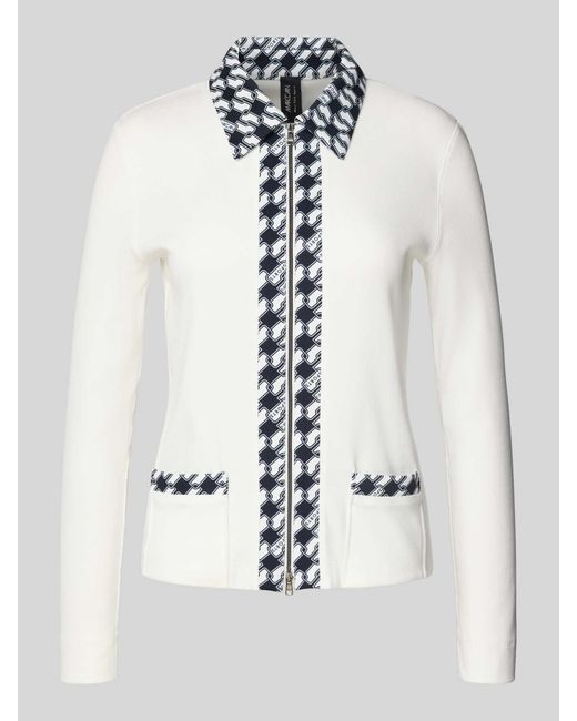 Marc Cain Shirt Met Lange Mouwen Met Tweewegritssluiting in het White