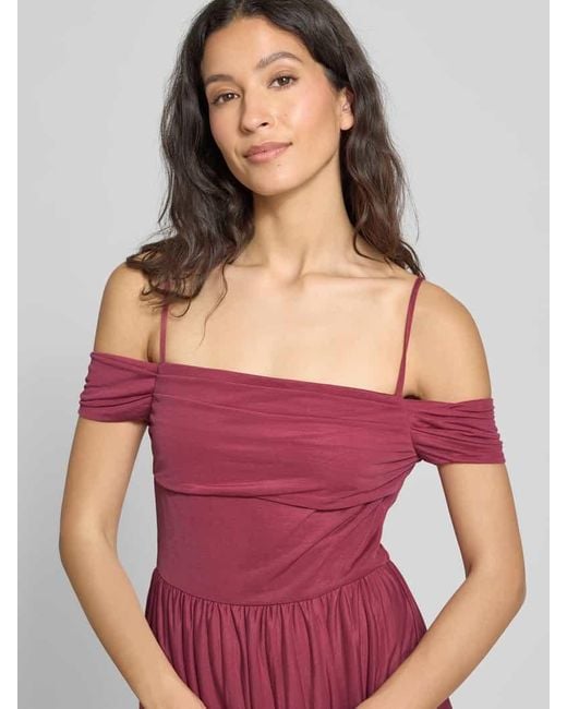 Guido Maria Kretschmer Red Abendkleid mit Spaghettiträgern Modell 'Elia'