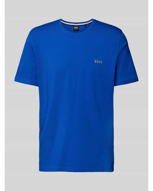 Boss T-Shirt mit Logo-Detail Modell 'MIX&MATCH' in Blue für Herren