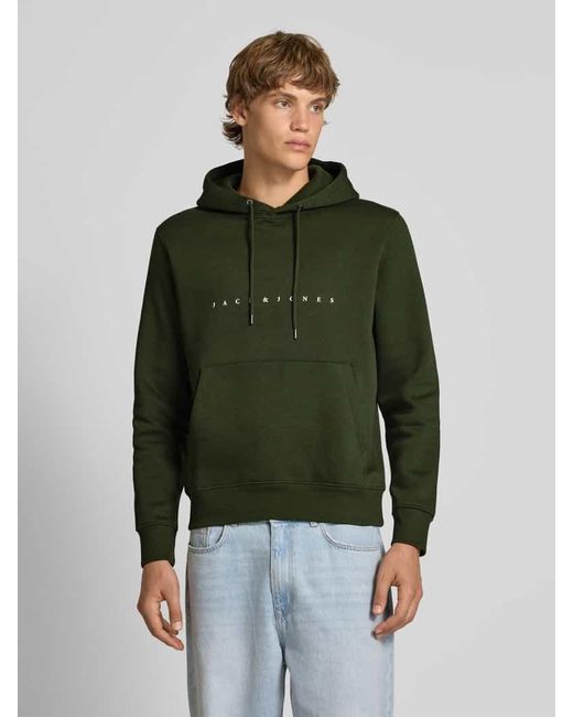 Jack & Jones Hoodie mit Label-Print in Green für Herren