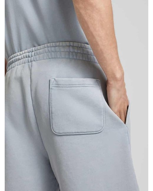 HUGO Regular Fit Sweatshorts Mit Label-Print Modell 'Dupaly' in Blue für Herren