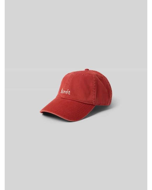 Forét Basecap mit Label-Stitching in Red für Herren