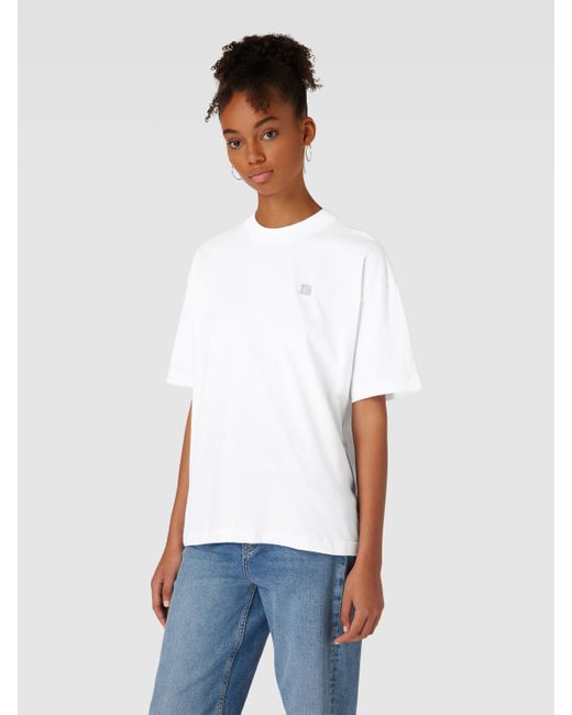 DE Rundhalsausschnitt Lyst | Oversized Weiß Klein in mit T-Shirt Calvin