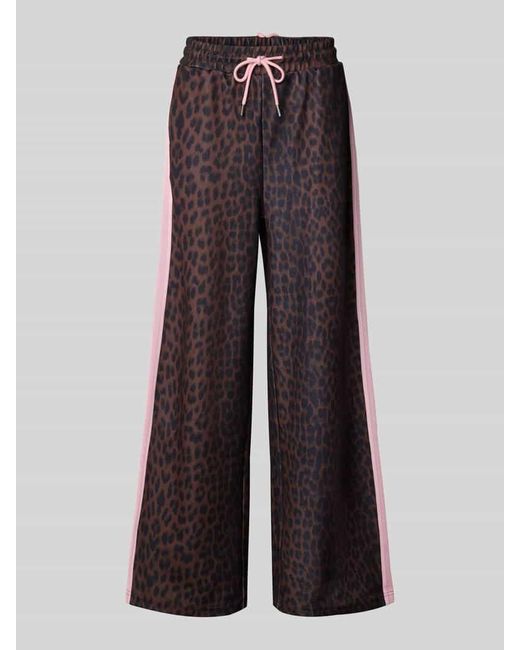 Oh April Brown Hose mit Galonstreifen und elastischem Bund Modell 'Kael'