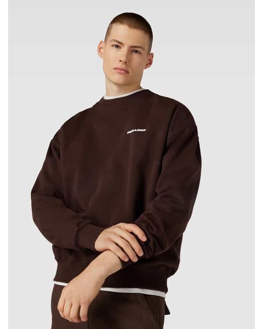 PEGADOR Sweatshirt mit Label-Print in Brown für Herren