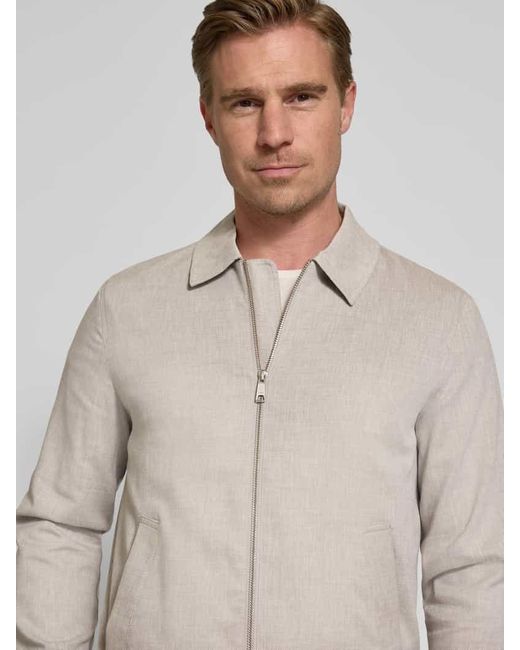 Les Deux Jacke mit Zweiwege-Reißverschluss Modell 'Como' in Gray für Herren