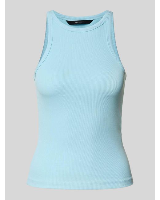 Vero Moda Regular Fit Tanktop Van Katoenmix in het Blue