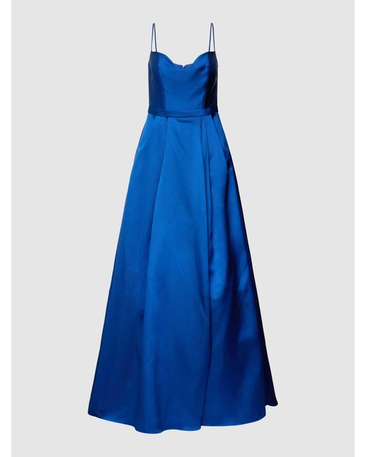 Vera Wang Blue Abendkleid mit Herz-Ausschnitt Modell 'VIHAAN'