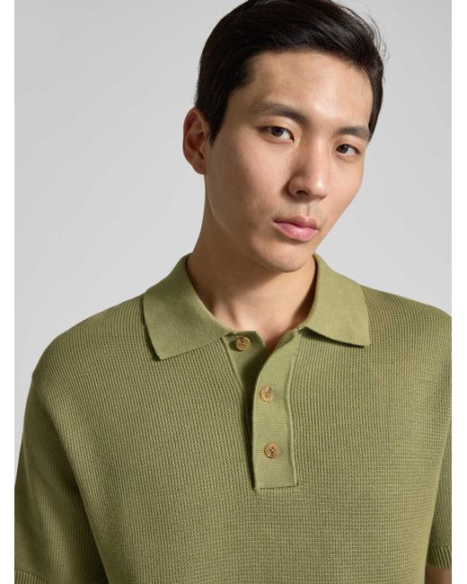 SELECTED Relaxed Fit Poloshirt Van Puur Katoen Model 'Dane' in het Green voor heren