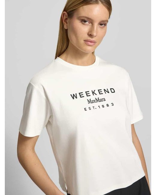 Weekend by Maxmara Multicolor Regular Fit T-Shirt aus reiner Baumwolle Modell 'SABATO'