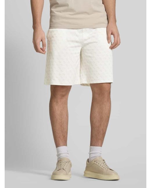 Guess Regular Fit Shorts Mit Label-Badge Modell 'Korbin' in Natural für Herren