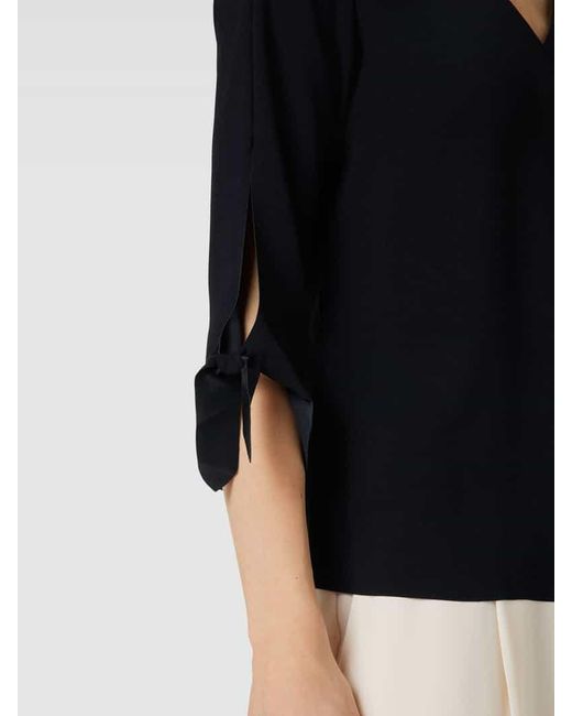 Esprit Black Bluse in unifarbenem Design mit 3/4-Arm