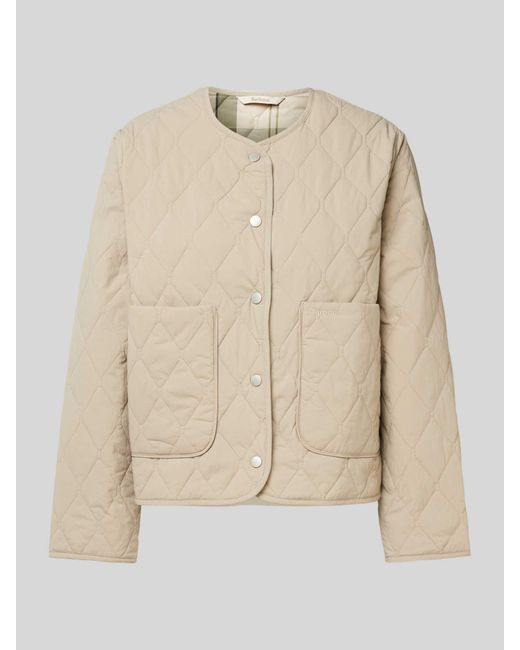 Barbour Gewatteerd Jack Met Opgestikte Zakken, Model 'Monroe' in het Natural