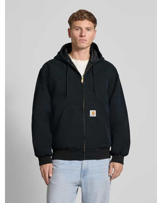 Carhartt Jacke mit Känguru-Tasche und Label-Detail in Black für Herren