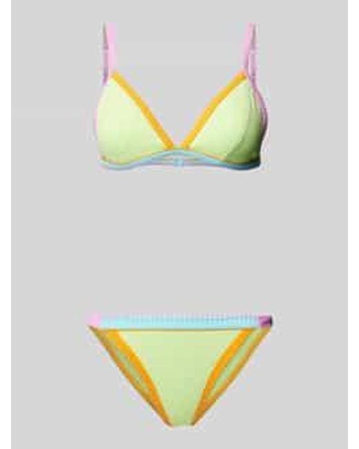 Banana Moon Bikiniset Met Structuurmotief in het Yellow