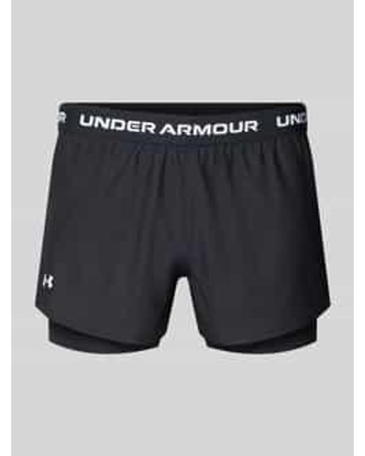 Under Armour Regular Fit Korte Broek Met Label Op Tailleband in het Blue