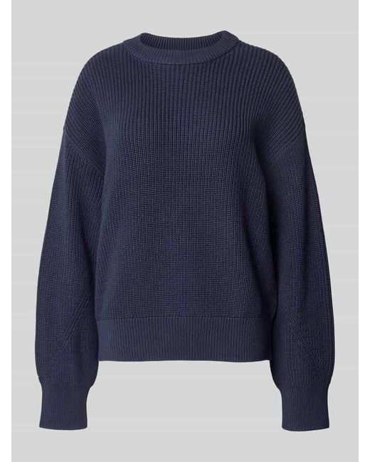 Jake*s Blue Oversized Strickpullover mit gerippten Abschlüssen