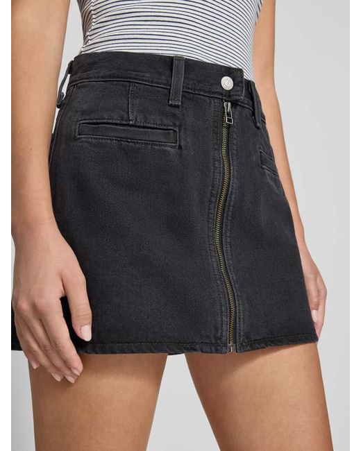 Levi's Black Jeansrock mit Knopfverschluss