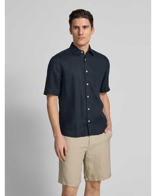 Marc O' Polo Regular Fit Freizeithemd aus reinem Leinen in Blue für Herren