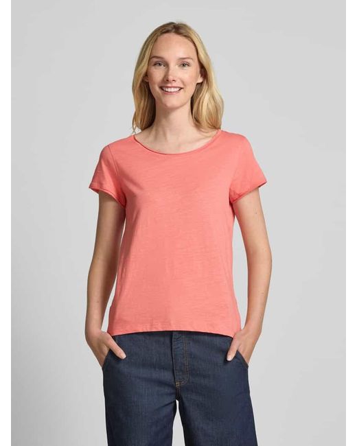 Tom Tailor Pink Regular Fit T-Shirt aus reiner Baumwolle