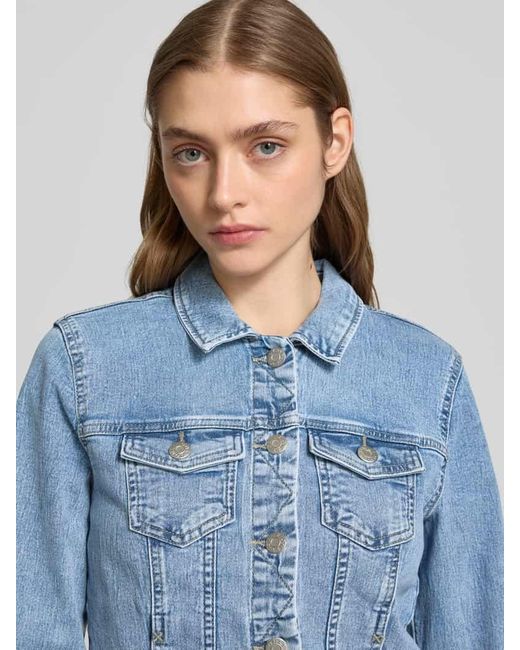ONLY Blue Regular Fit Jeansjacke Mit Baumwoll-Anteil Modell 'Wonder'