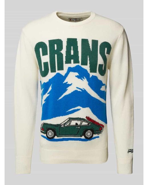 Mc2 Saint Barth Strickpullover Aus Woll-Mix Modell 'Crans Mont' in Blue für Herren