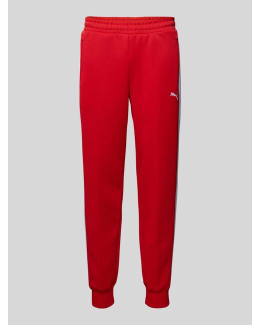 PUMA Sweatpants Met Labelprint in het Red voor heren