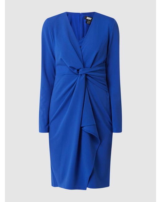 DKNY Blue Kleid mit drapierten Falten