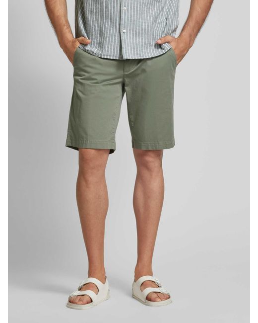 Brax Regular Fit Chino-Shorts mit Gesäßtaschen Modell 'BOZEN' in Green für Herren