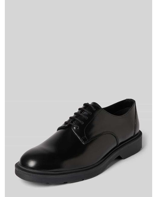 Jack & Jones Schnürschuhe mit strukturierter Sohle Modell 'DAX' in Black für Herren