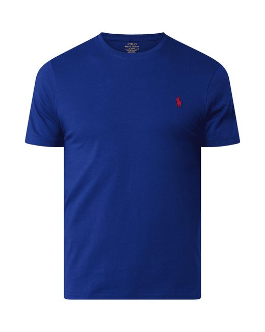 Polo Ralph Lauren Slim Fit T-Shirt mit Logo-Stickerei in Blue für Herren