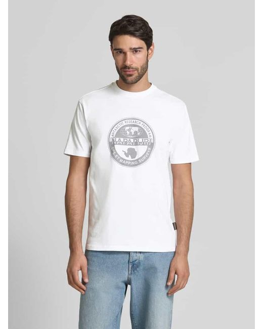 Napapijri T-Shirt Mit Label-Print in White für Herren