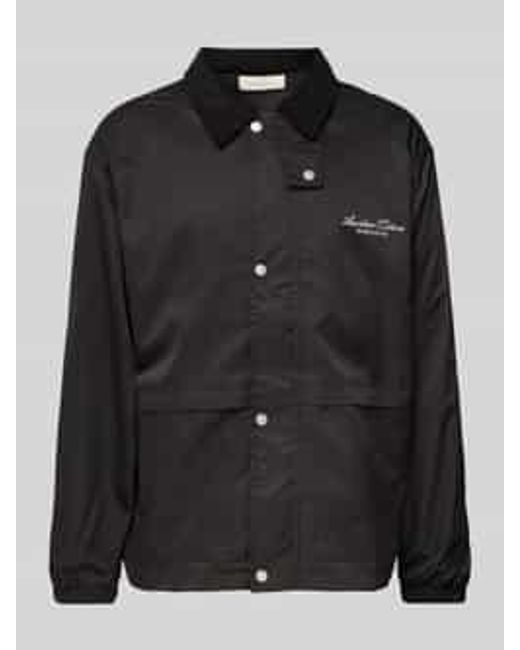 Another Cotton Lab Jack Met Labelstitching in het Black voor heren