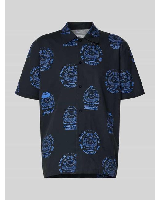 Edwin Regular Fit Freizeithemd mit Kentkragen in Blue für Herren