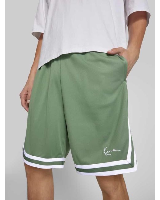 Karlkani Baggy Fit Shorts mit Strukturmuster in Green für Herren