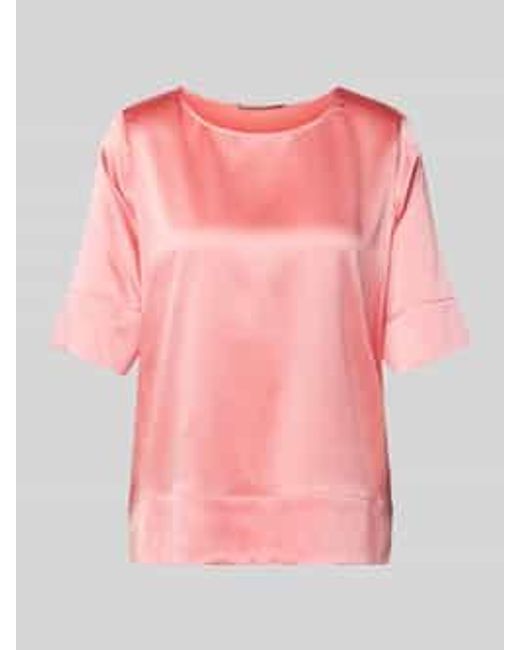 The Mercer N.Y. Regular Fit Blouse Van Zijde Met Boothals in het Pink