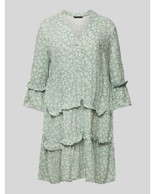 Vero Moda Green Minikleid mit floralem Print Modell 'EASY JOY'